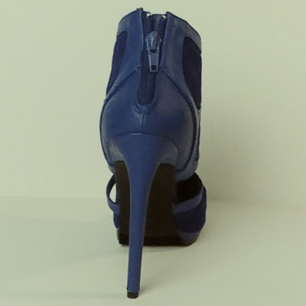 Blue Pointed Toe Heel Size 6 - Picture 3 of 6